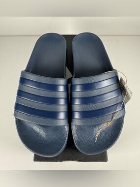 Adidas Unisex Aqua Bathing Slides Men Size: US 8 - Dark Blue